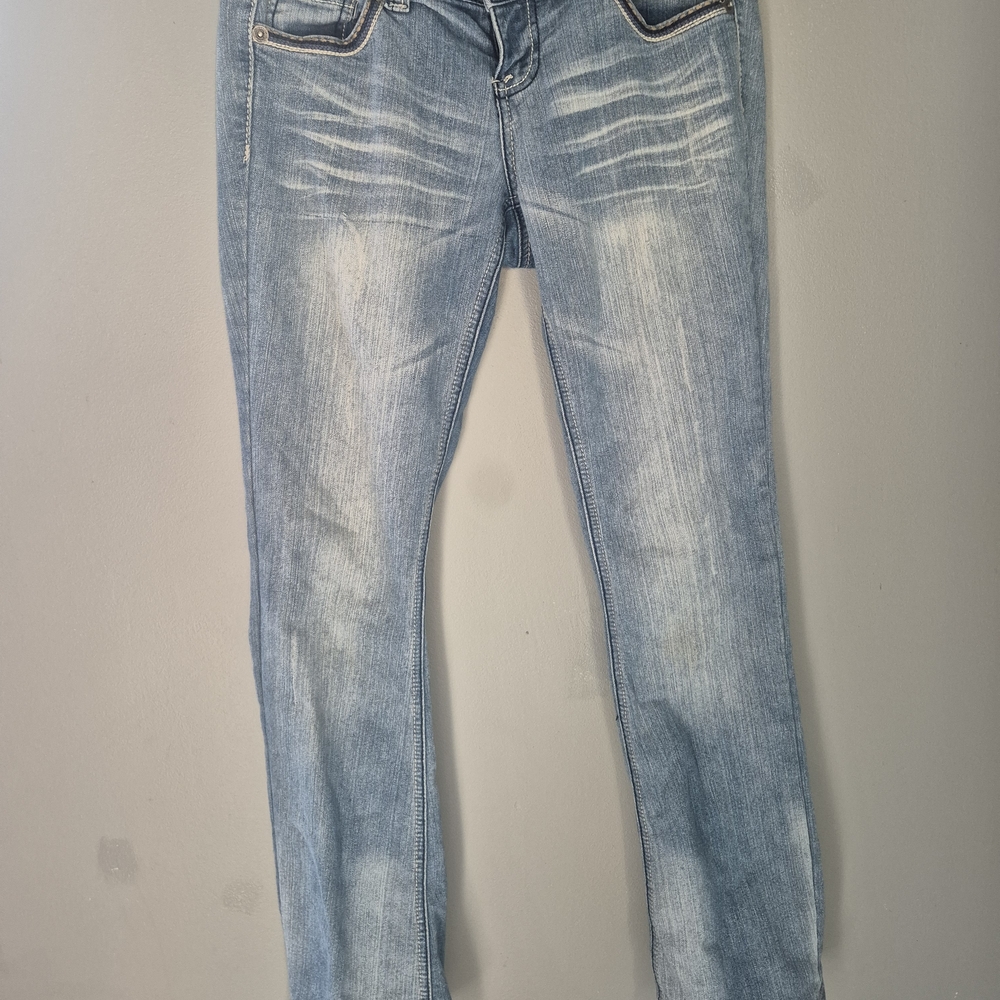 Soundgirl Washed Blue Boot Cut Jeans